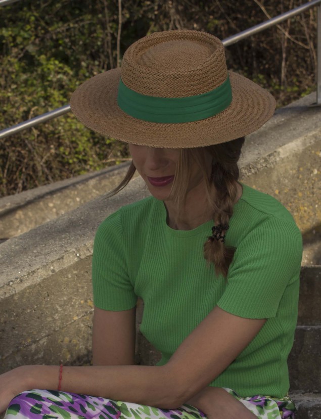 Sombrero cinta verde