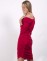 Red dress ruched