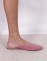 Sandalia plana rosa tejida